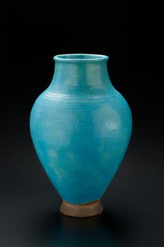 Vase with crackled turquoise glaze