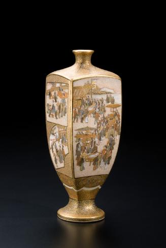 Square Vase with Genre Scenes