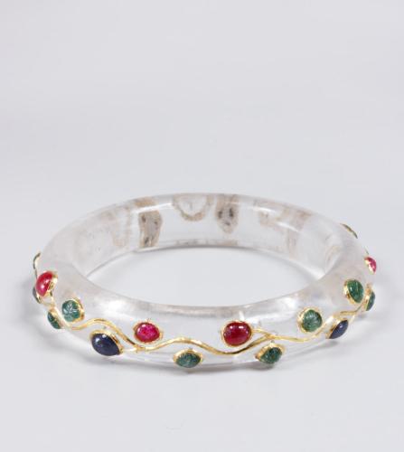 Rock crystal bangle