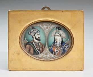 Double Portrait of Mughal Emperor Shah Jahan (1592-1666) and Empress Mumtaz (1593-1631)
