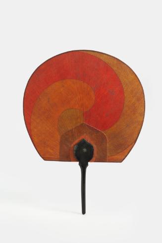 Rounded Ribbed Fan with Three-Color Ornamentation (Samsaeg-ui Taegeukseon)