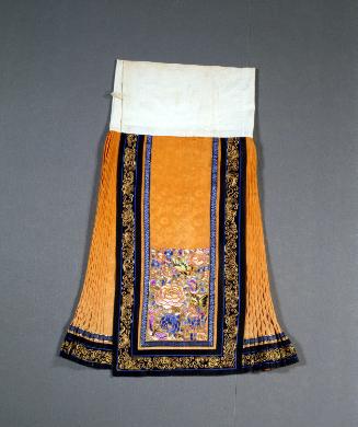Woman's Skirt with Butterfly, Peony and Coin Motifs