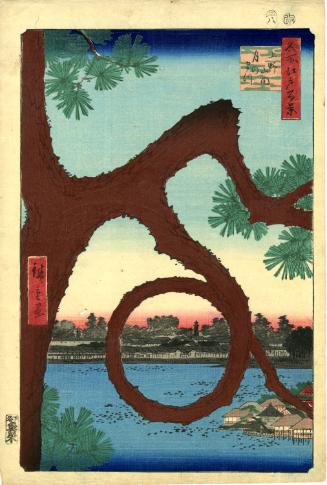 Moon Pine, Ueno (Ueno sannai Tsuki no matsu) 
From the series One Hundred Famous Views of Edo 
(Meisho Edo hyakkei)
