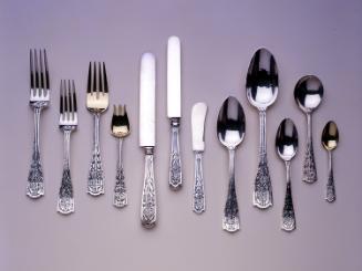 Twelve-piece place setting of custom-made flatware