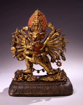 Yamantaka/Vajrabhairava Embracing Vajravetali