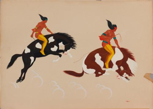 Two Men on Horses