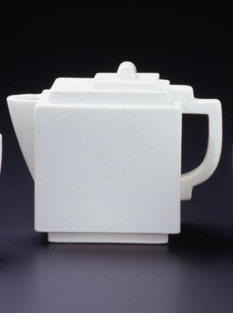 Teapot of white earthenware