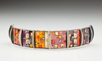 Enameled and jeweled bracelet