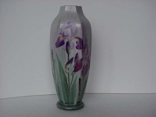 Vase with decoration of irises