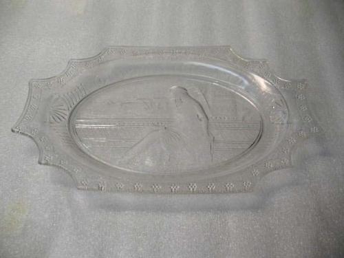 Bread tray with Cleopatra, Egyptian pattern