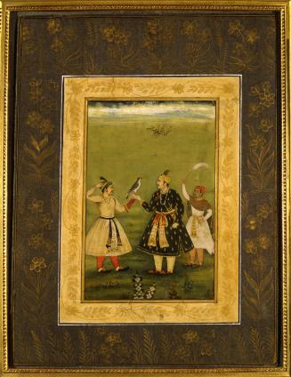 Portrait of Akbar and Prince Salim