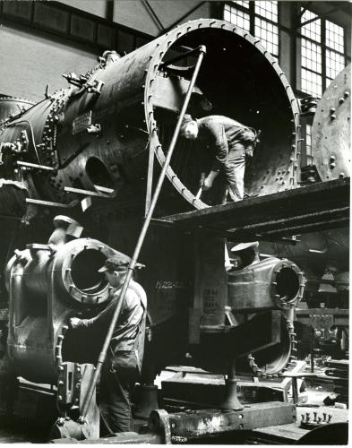 Locomotives at the American Locomotive Co. Schenectady, New York