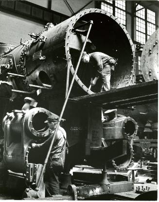 Locomotives at the American Locomotive Co. Schenectady, New York