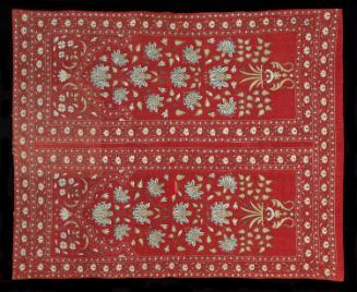 Mughal Embroidered Tent Panels with Floral Motifs