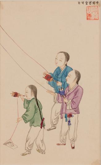 Three Boys Fly Kites