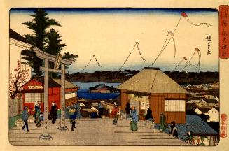 Tenjin Shrine at Yushima (Yushima Tenjin no yashiro) from the series Famous Places of Edo (Kôto meisho)