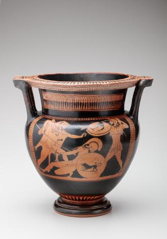 Column krater vase with red figure Herakles