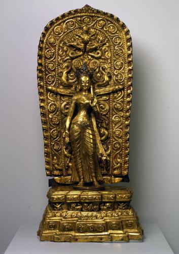 Tara, Goddess of Compassion with throne and nimbus