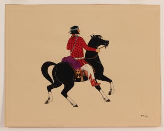 Man on Black Horse