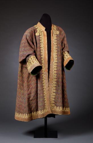 Man's Kaftan with Woven Boteh and Floral Motifs