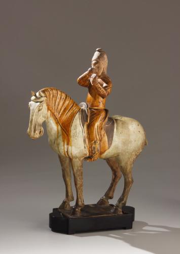 Hooded Equestrian of a Foreigner as a Tomb Figure