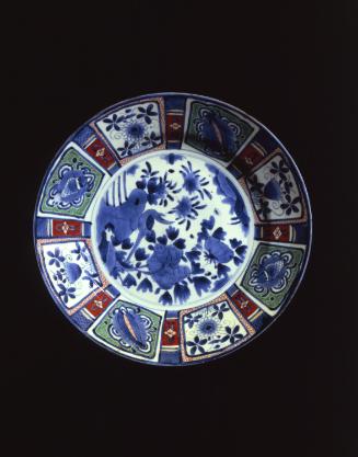 Plate imitating Chinese Wan-Li porcelain