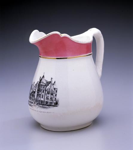 Commemorative pitcher, "Homeopathic Hospital, Boston"