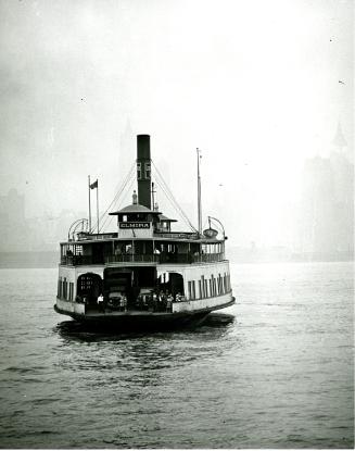 Ferry on Foggy Morning