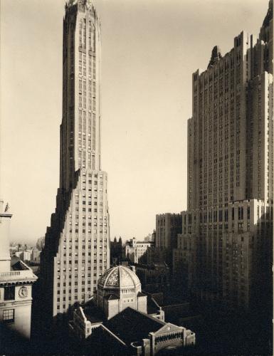 St. Bartholomew's Church, Waldorf Astoria Hotel, and General Electric Building, Park Avenue and 51st Street