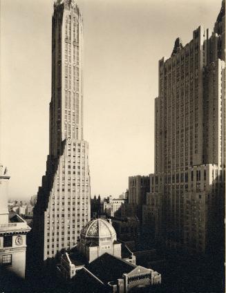 St. Bartholomew's Church, Waldorf Astoria Hotel, and General Electric Building, Park Avenue and 51st Street